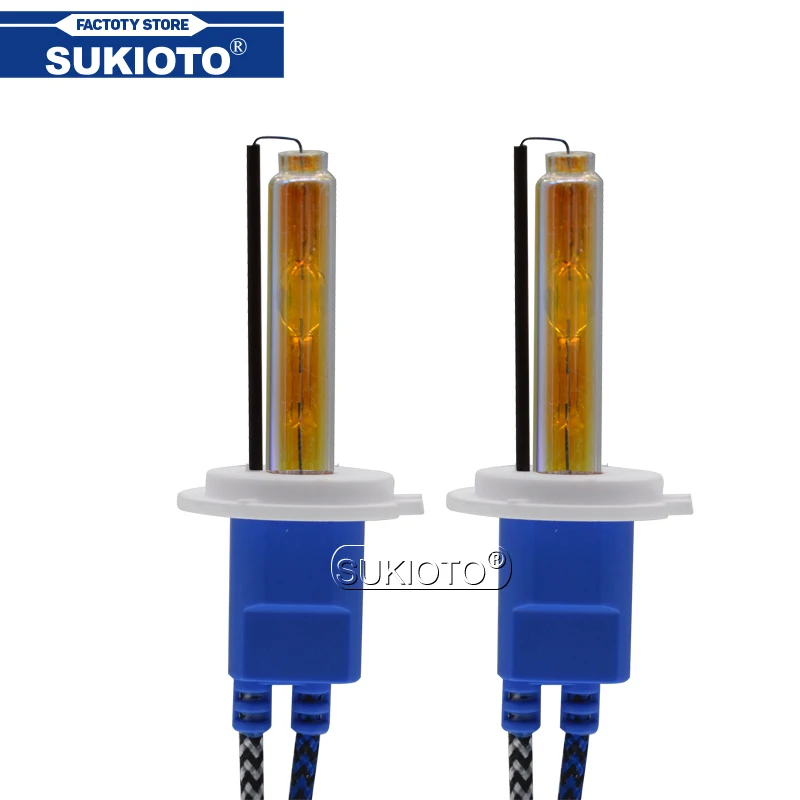 SUKIOTO 2 шт. 200 Вт Ксеноновые H7 HID Сменные лампы 4300K 6000K 8000K H1 H3 H8/H9/H11 9005/HB3 9006/HB4 12 В