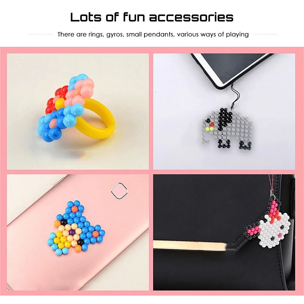 

11400pcs Magic Water Sticky Beads Toys DIY Aquabeads Handmade Bead Toy Educational Puzzle Children Hama Aqua Bead for Girls Boys