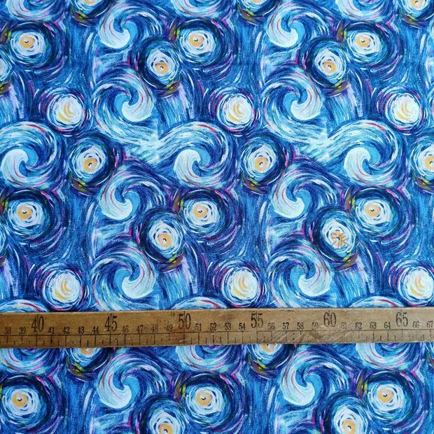 Wide110cm Классический рисунок замок Звездная ночь ткань 100% хлопок лоскутное шитье