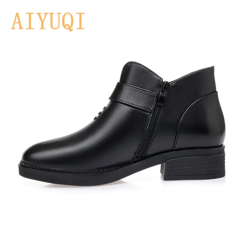 AIYUQI/женские зимние ботильоны Зимние женские Модные роскошные ботинки размера