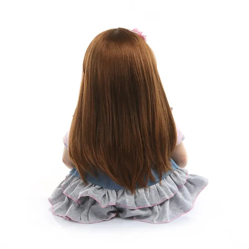 

60cm Reborn Doll Realistic Silicone Vinyl Newborn Babies Toy Girl Princess Clothes Elephant Lifelike Handmade Gifts Y4QA
