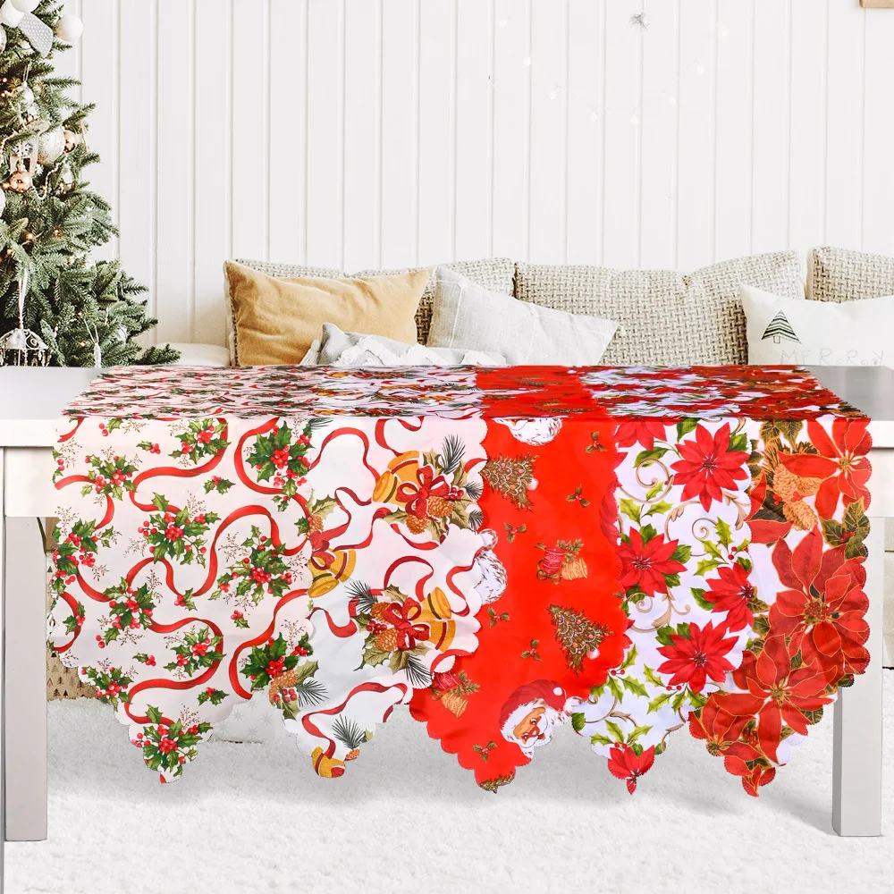 Zerolife-camino de mesa navideño para decoración del hogar, banderines de Navidad para fiesta de año