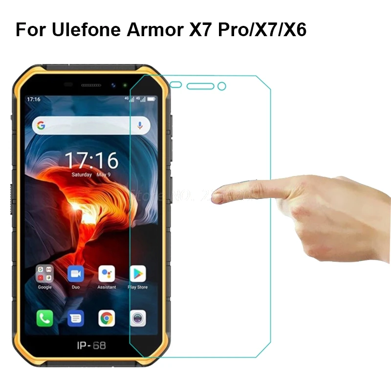 Защитное стекло закаленное 9D для Ulefone Armor X7 Pro 3-1 шт. | Мобильные телефоны и