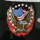 Новый флaг сшa yзкиe Орел приклеивающиеся утюгом нашивки вышитая аппликация, этикетка для шитья панк байкерское патчи для одежды, наклейки, аксессуары для одежды знак