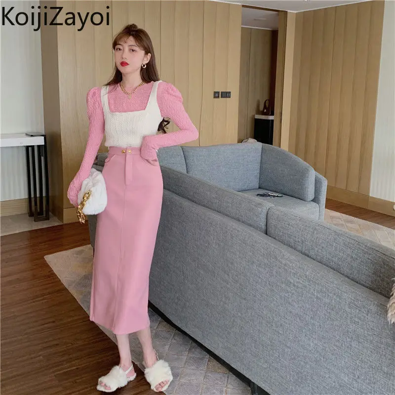 Комплект из двух предметов Koijizayoi для женщин шикарный модный костюм элегантные