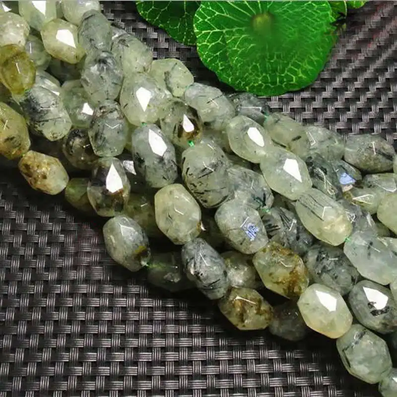 Irregular Shape Faceted Different Materials Natural Stone DIY Jewelry Loose Beads 15