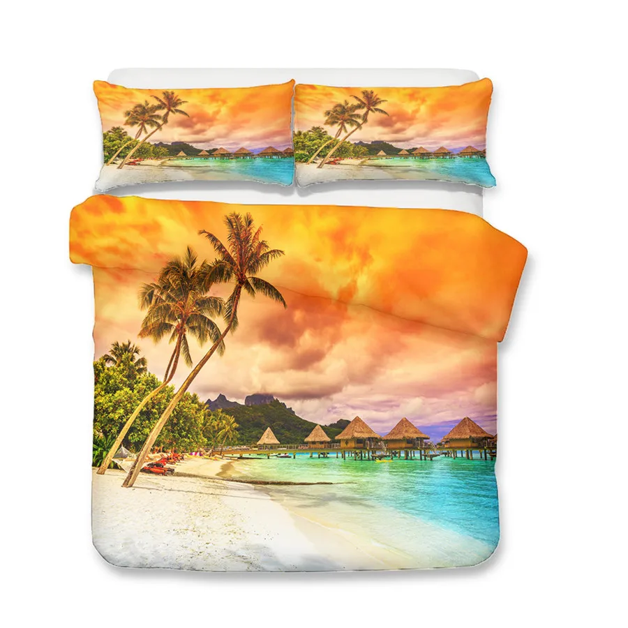 Комплект постельного белья с 3D принтом пододеяльник домашний текстиль для