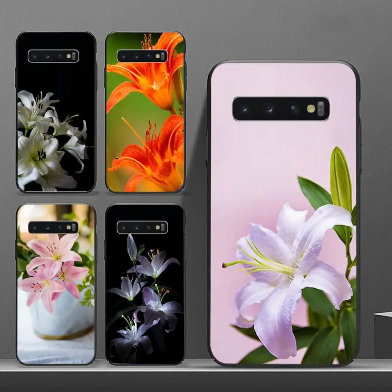 

Lily flower beautifuy color Phone Cases For Samsung A50 A51 A71 A20E A20S S10 S20 S21 S30 Plus ultra 5G M11 funda shell