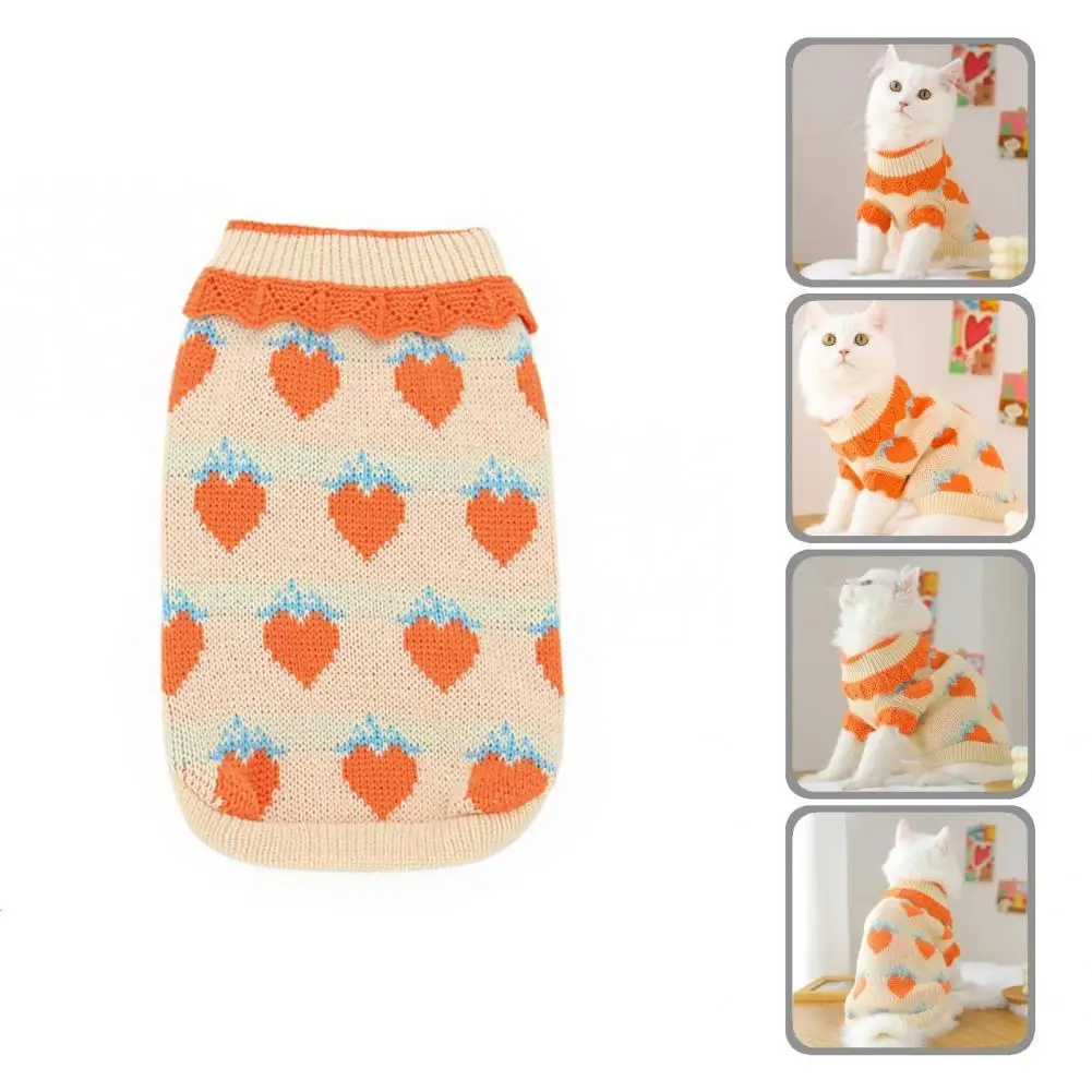 

Keep Warmth Mild to Skin Pet Cats Knitted Shirt Clothes Cat Supplies