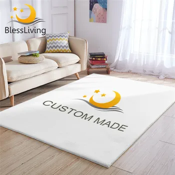Blessliving Customized Carpets for Living Room Print on Demand Large Floor Mat Non-slip Custom Made POD Area Rugs For Bedroom 1