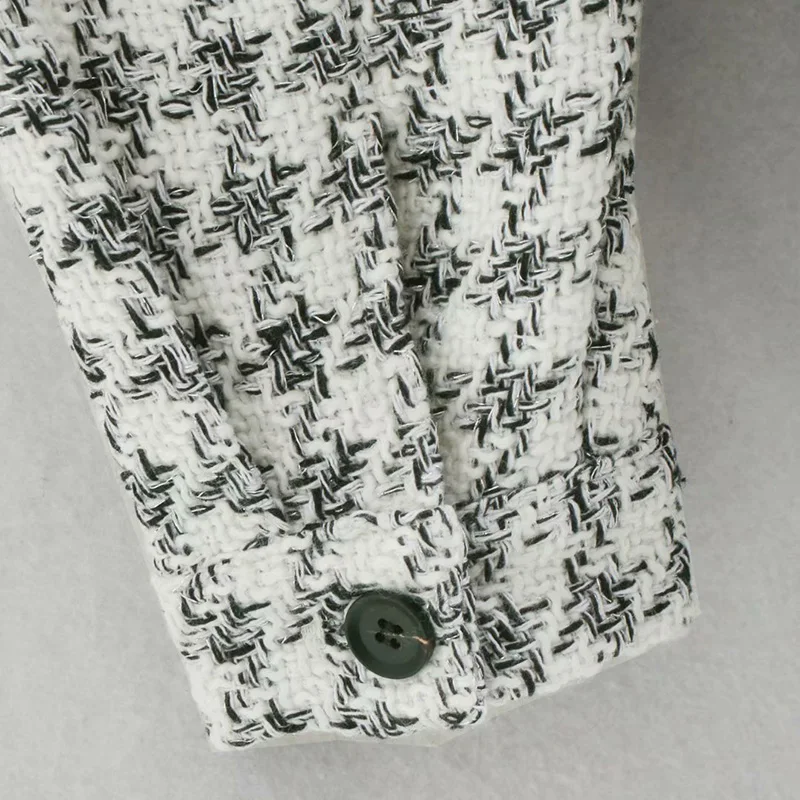 

Autumn Winter Plaid Jacket Coat Women Streetwear Long Sleeve Thick Wool Coat Fashion Pocket Oversized Lapel Shirts Coats