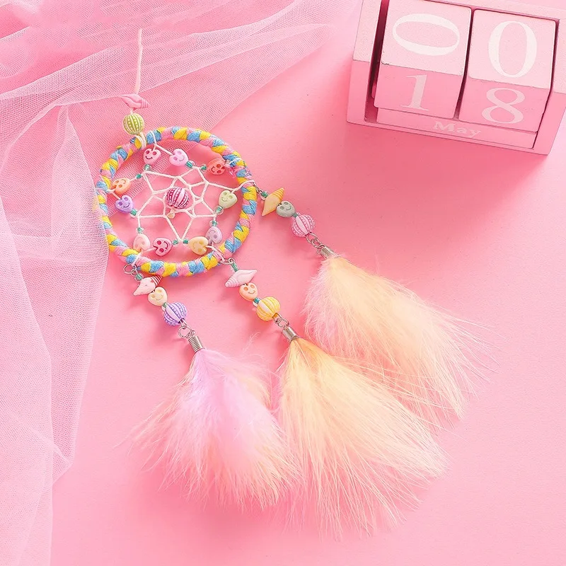 Карамельный цвет колокольчики Ловец снов автомобильный аксессуар перо