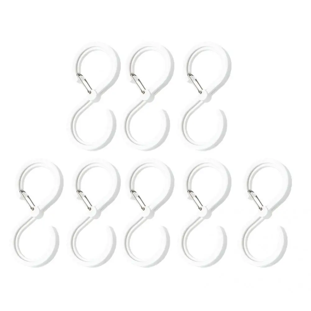 

8Pcs Innovative Hanger Hook Reusable Thick Hanger Portable Compact S-Hook for Home Wardrobe Hook
