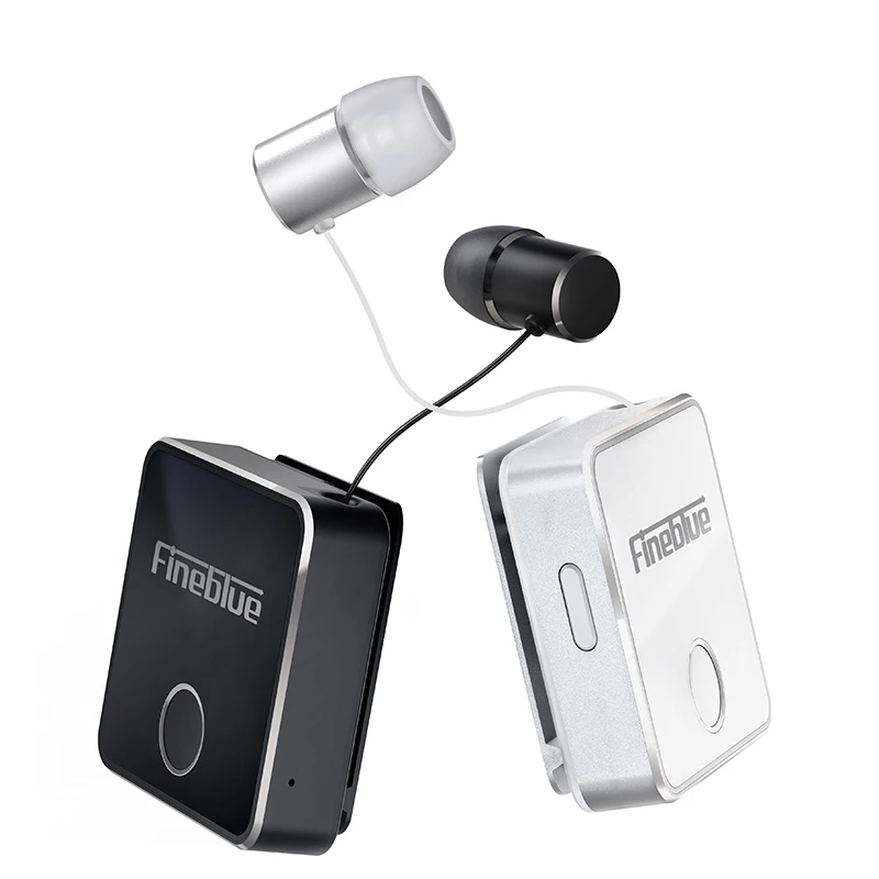 

Fineblue Mini F1 pro business bluetooth 5.0 Earphones Wireless Clip Collar Style Headset Retractable Handsfree Bluetooth F910