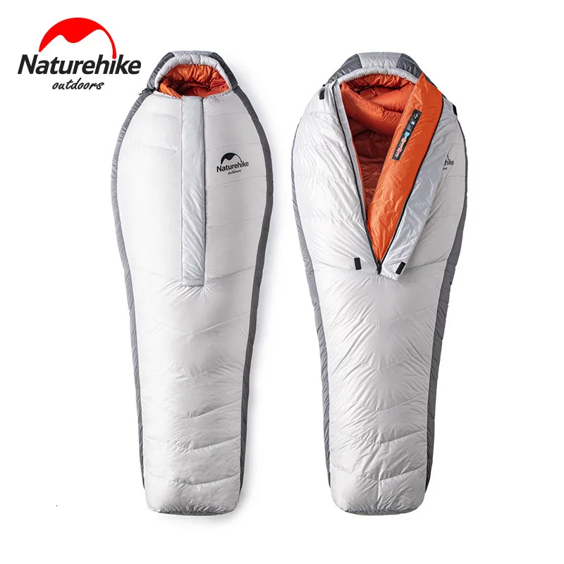 

Naturehike 20D Arctic Alpine Goose Down Mummy Sleeping Bag Super Keep Warm 850 FP Comfort Restriction Temperature -23℃ -43℃