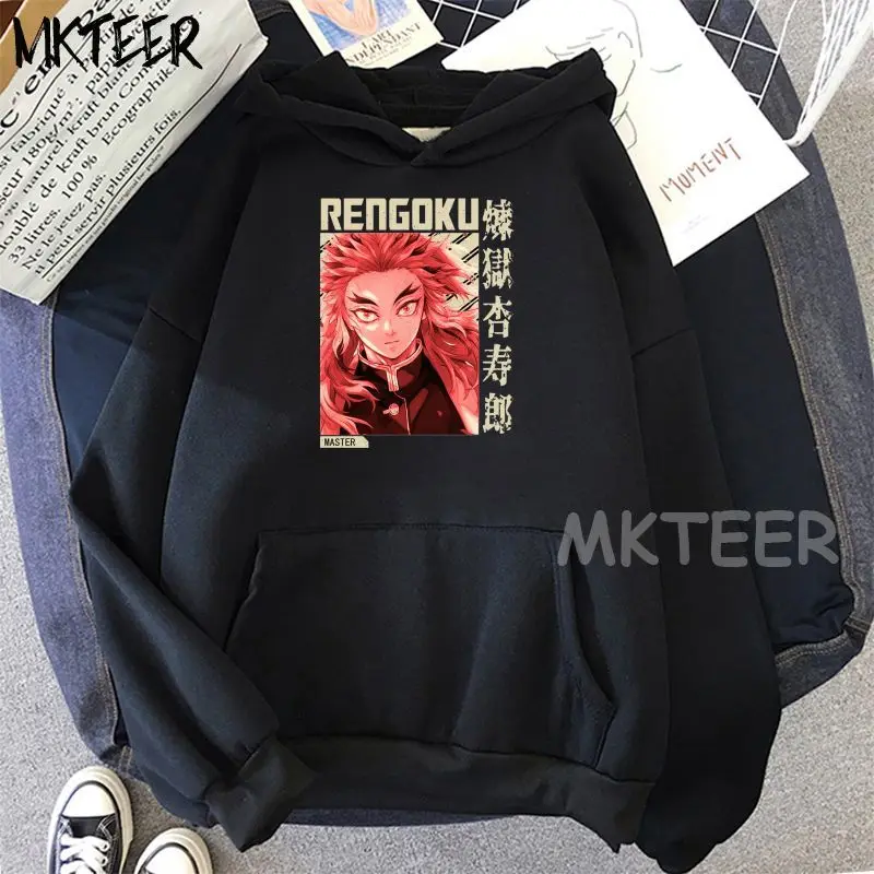 

Demon Slayer Kimetsu no Yaiba Fall/Winter Oversized Hoodie Gothic Japanese Anime Pullover Long Sleeve Casual Wear Hot Sale