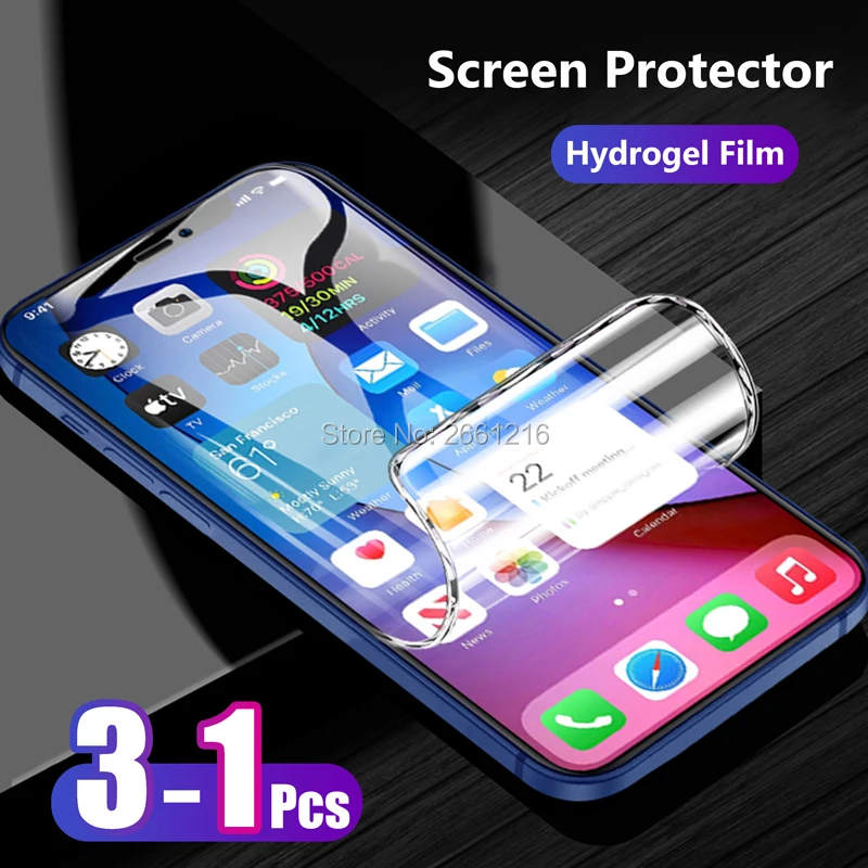 

For iPhone 13 12 iPhone13 Pro Max Mini Front Slim Full Cover to Edge Soft TPU Hydrogel Film Explosion-proof Screen Protector