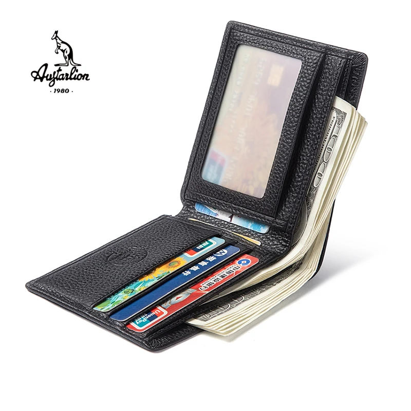 AUGTARLION мужской кошелек из натуральной кожи новинка брендовые кошельки для мужчин