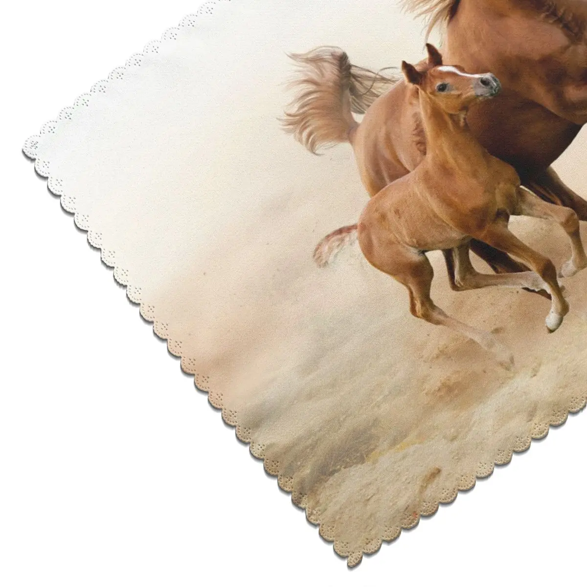 Коврики для стола подставки под стаканы Детская лошадь и его мама кофейных