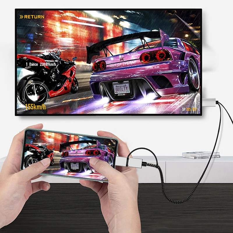 Bluetooth Аудио Синхронизация Тип C Micro USB HDMI конвертер видео кабель для huawei P30 Xiaomi samsung Android телефон подключение к телевизору
