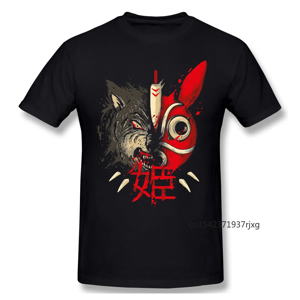 

New Summer Hime T-Shirt Princess Mononoke Ashitaka San Animated Film Ofertas TShirt Anime Shirt Short Casual O-Neck