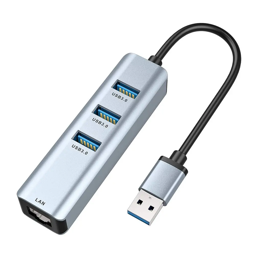 

Концентратор USB 3,0 на RJ45, гигабитный накопитель для сетевой карты, 4 в одном концентратор, тонкая работа, портативный легкий концентратор
