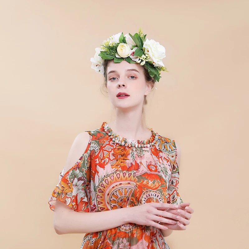 Яркая луна новая дамская головной убор Венок Европейская и американская мода