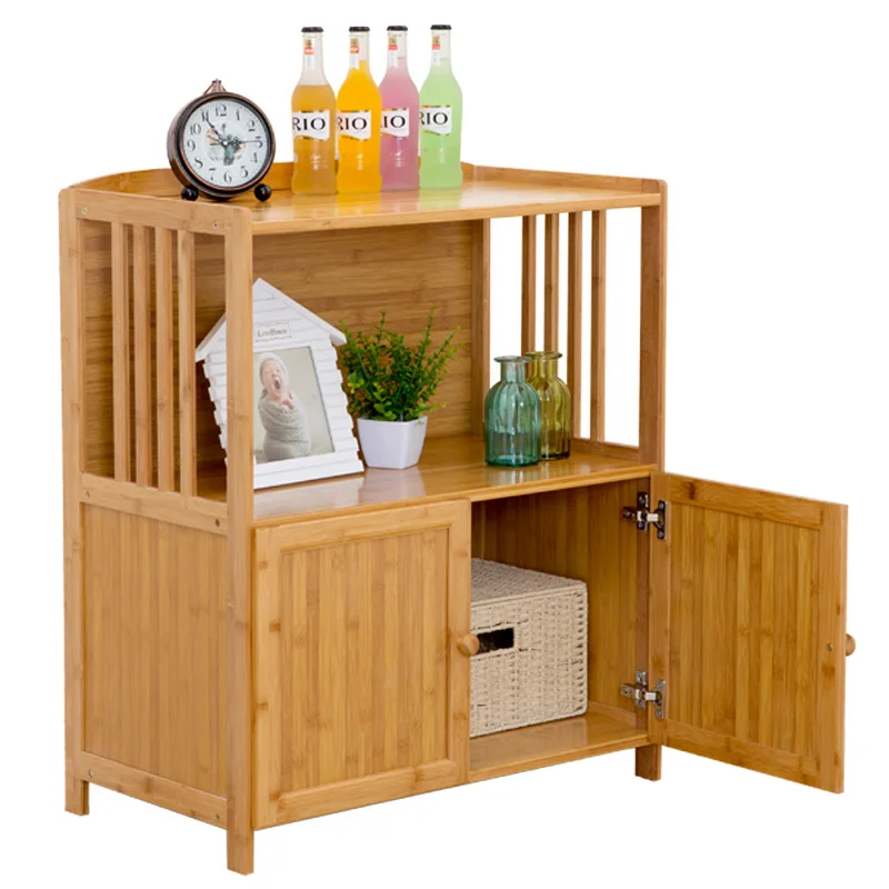 

Kitchen sideboard simple cabinet multifunctional solid wood microwave oven rack cupboard storage storage tea