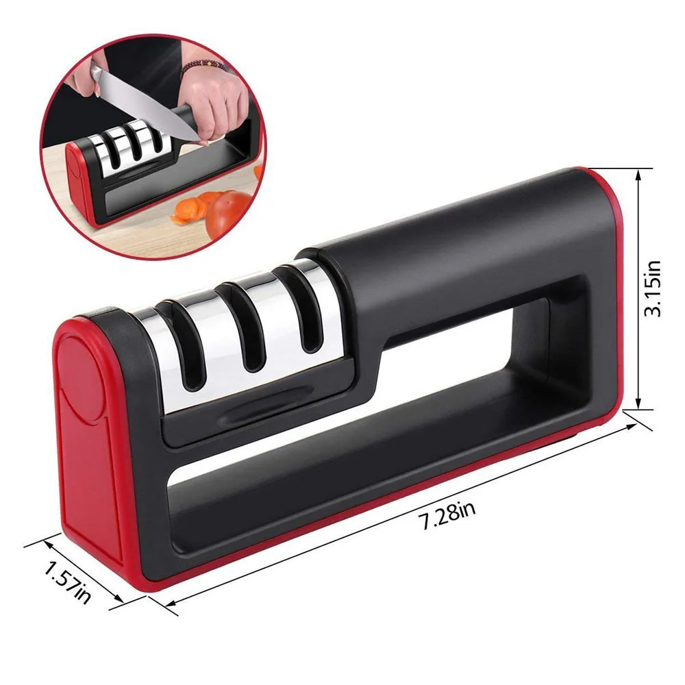 

Sharp-edged Three-stage Fast Sharpening Stone Kitchen Sharpener Tool Knife Sharpener Tools Afilador