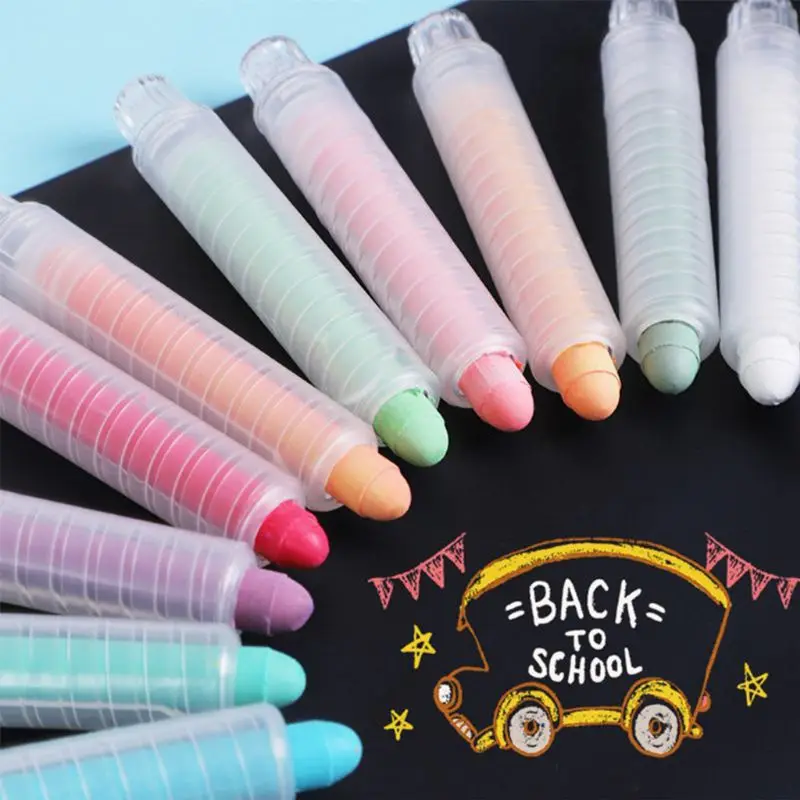 

12Pcs Dustless Color Drawing Chalk For School Education Chalks Stationary Office