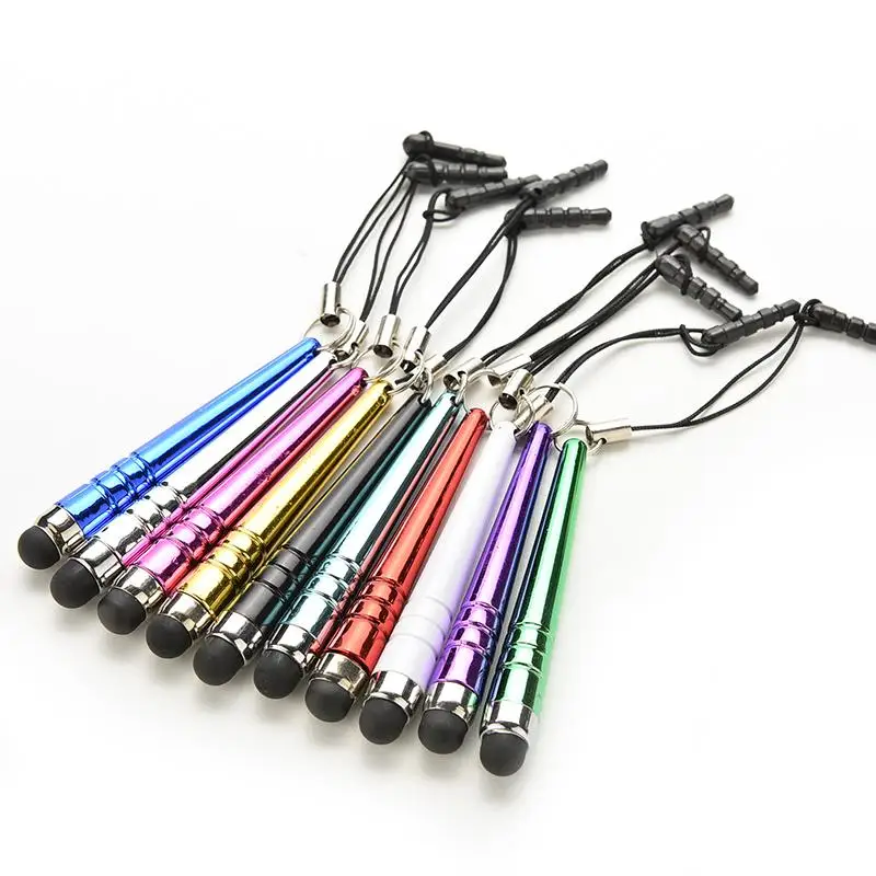 

10pcs Universal Long Capacitive Screen Touch Pen Plastic Stylus For Smart Cell Phones Tablets Pens With Dust Plugs