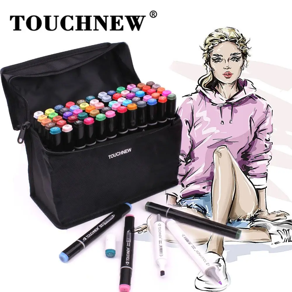 

TOUCHNEW Marker Pens 60 Colors Graphic Animation Design for Artists Sketch Markers