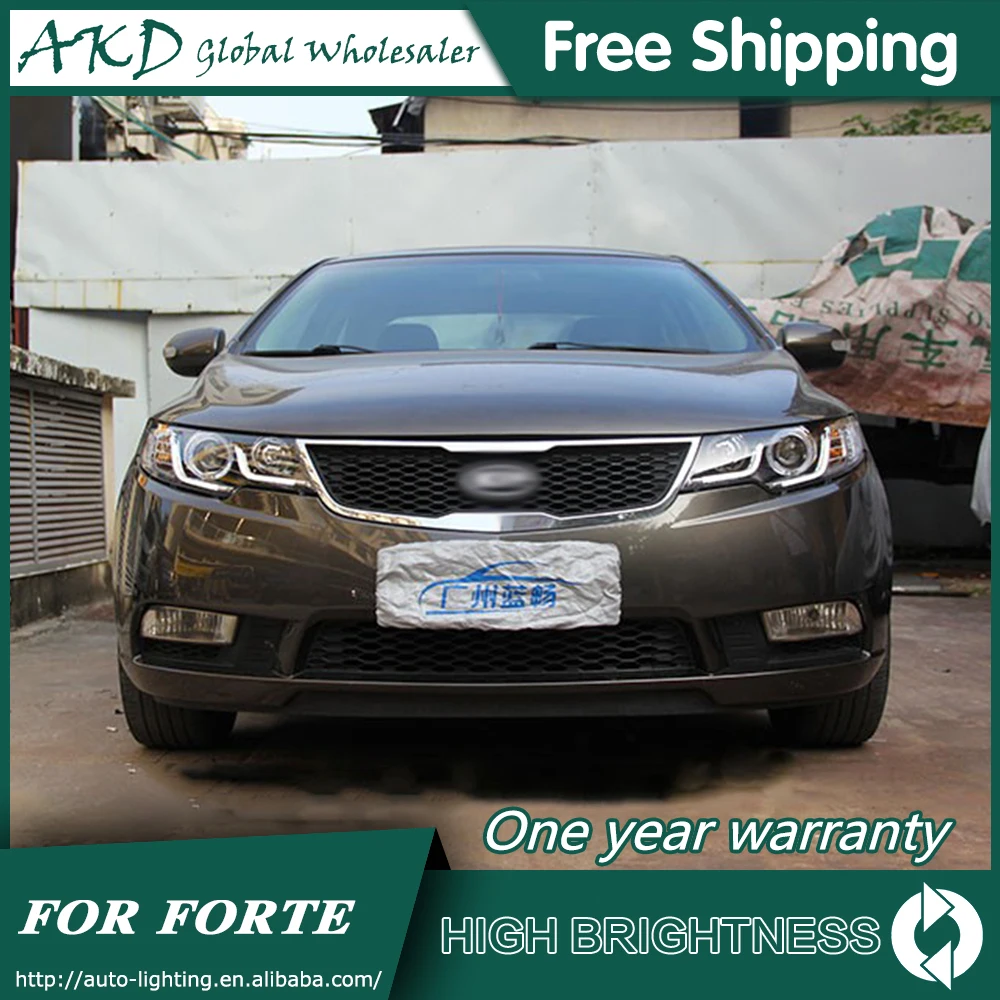 AKD автомобильный Стайлинг для Kia Forte фары 2010- Cerato светодиодный фонарь светодиодный DRL Биксеноновые линзы Высокий Низкий луч парковка