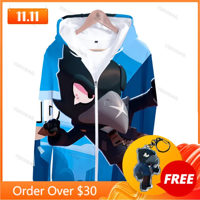 

Crow Shooter Kids Hoodie Browlers Spike 3D Print Sweatshirt Tops Boys Girls Browlings Cartoon Star, Tops Teen Clothes
