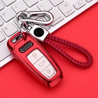 new arrival for audi key cover case protector tpu for audi a6l a7 a8 q8 e tron c8 d5 2019 2020 car key cover holder shell skin