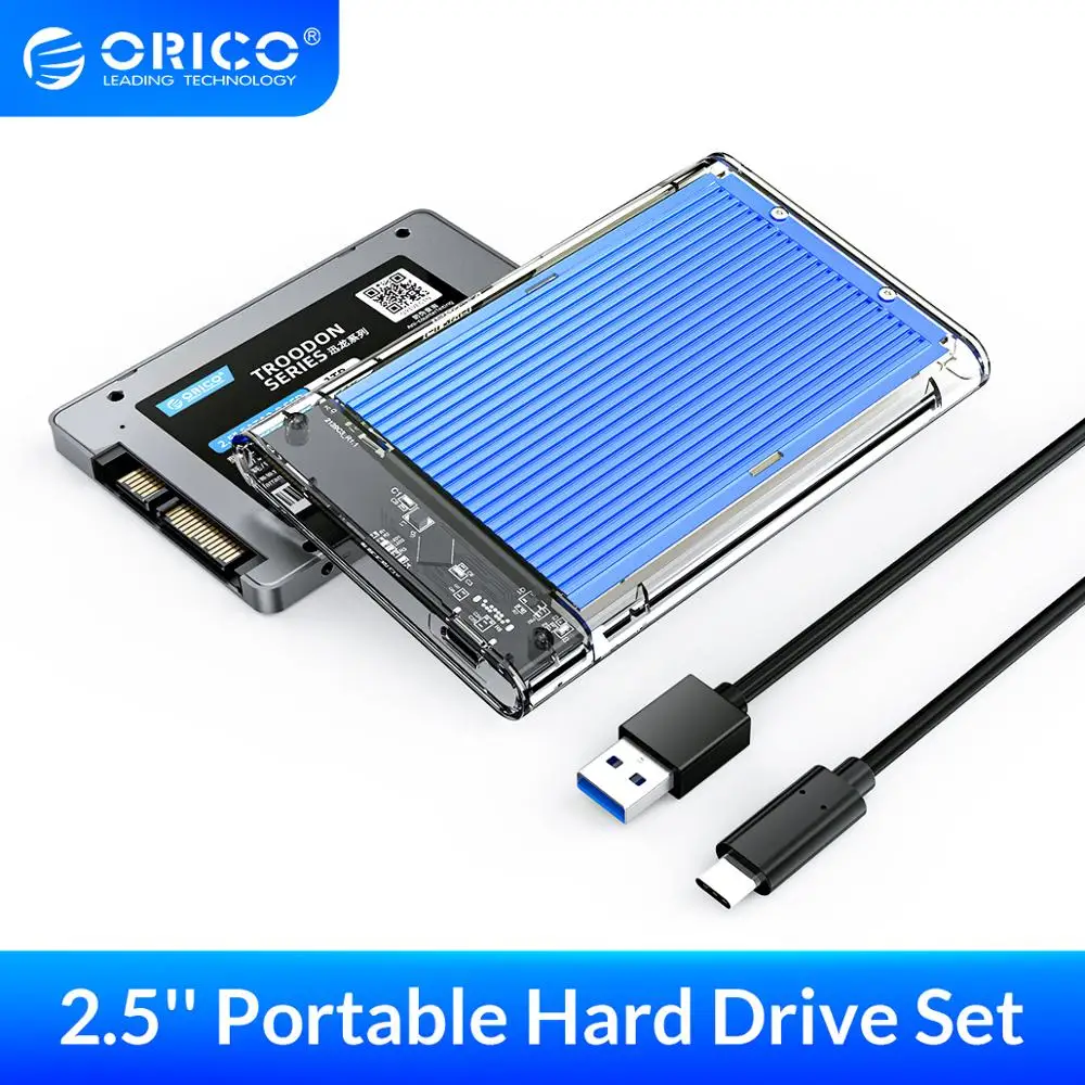 ORICO 2 5 ''DIY Портативный твердотельный накопитель дюймов SATA SSD с Type C HDD чехол