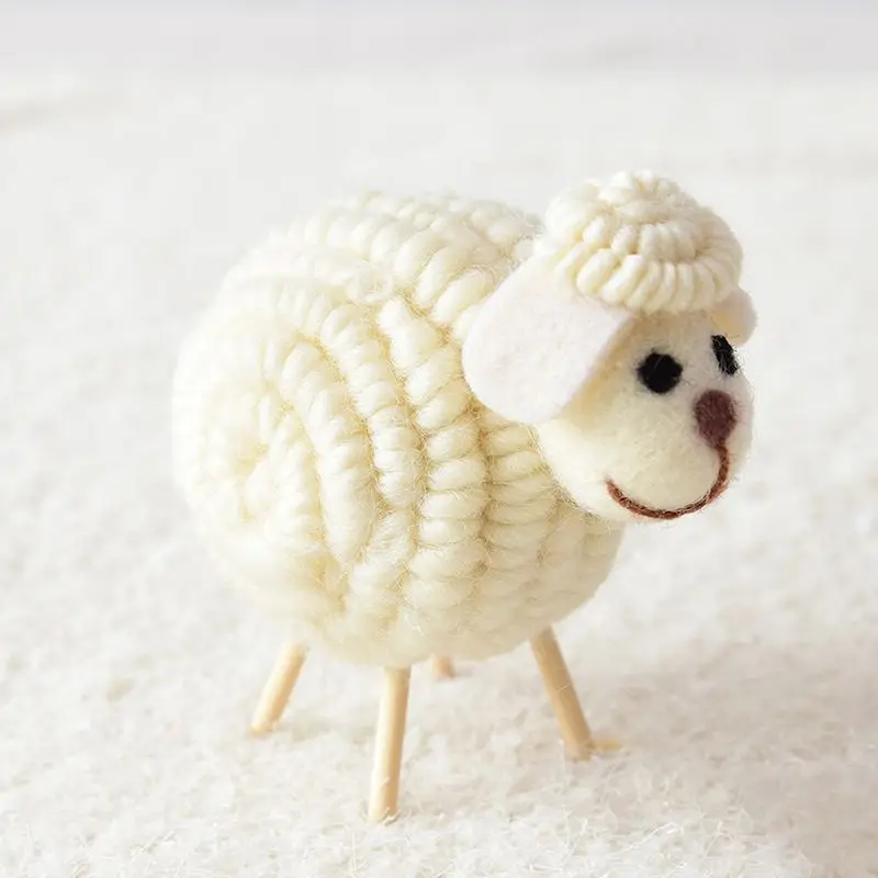 Новогодние декоративные поделки плюшевый ягненок ручной работы Новинка