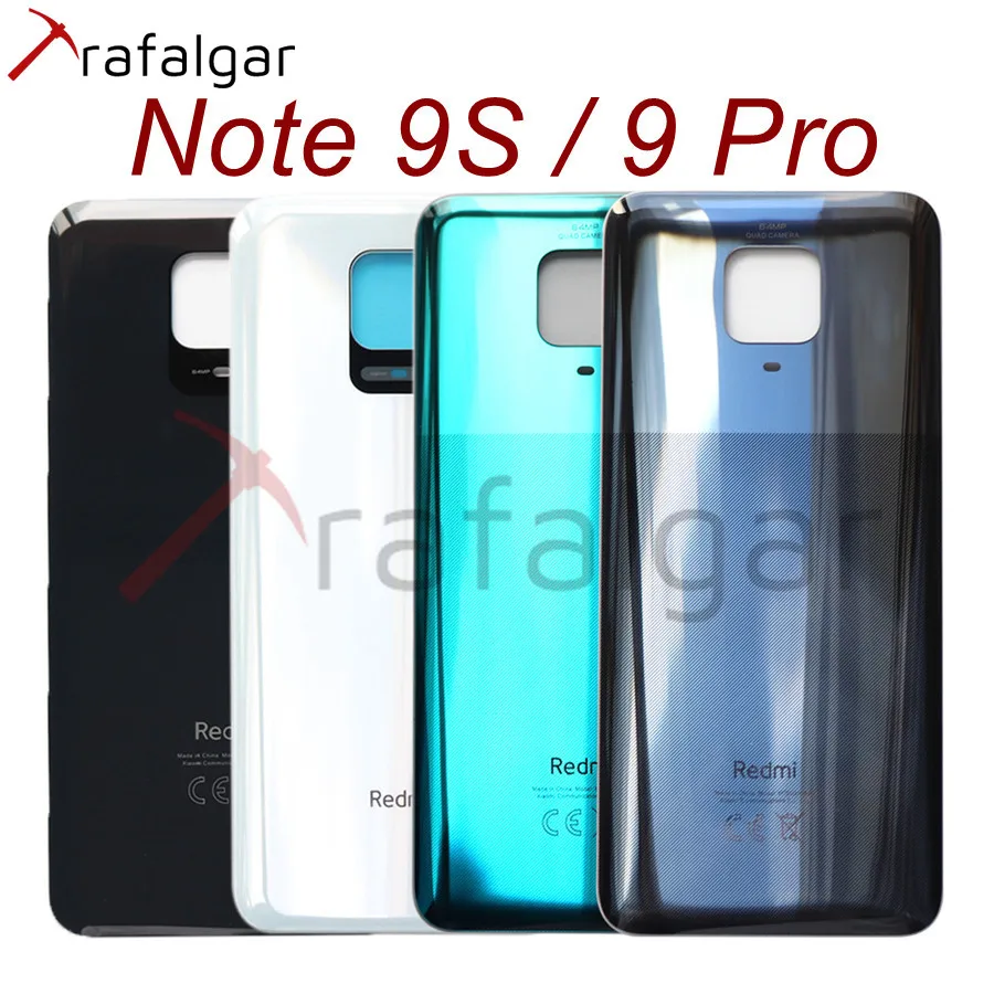 Для Xiaomi Redmi Note 9S 9 Pro чехол накладка для батарейного отсека стекло панель Задняя