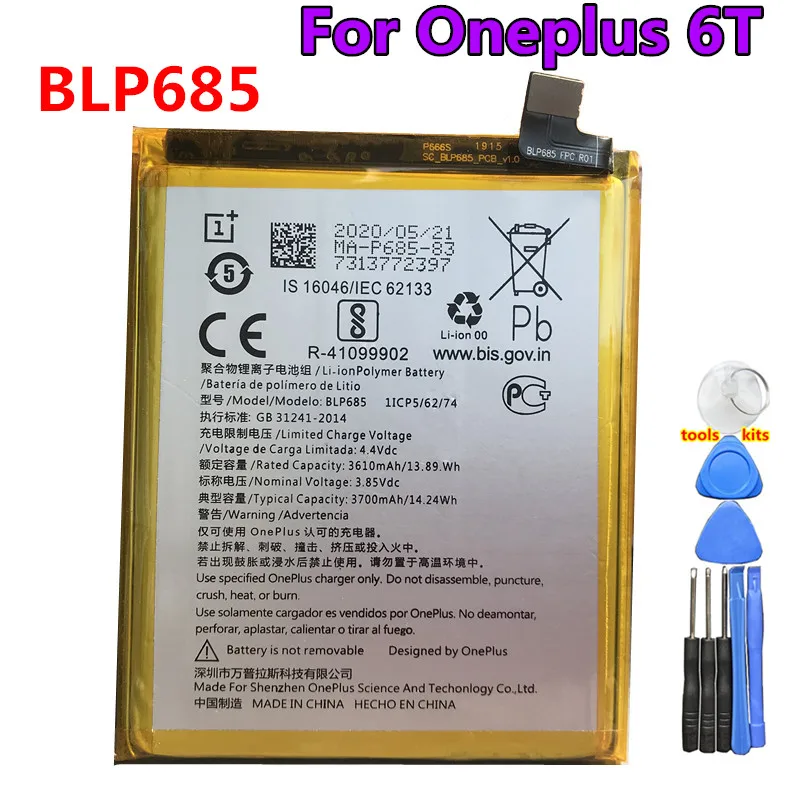 

New Original Battery For OnePlus 3 3T A3010 A3003 6T 7 Pro 7 7T Pro BLP613 BLP633 BLP657 BLP685 BLP699 BLP743 BLP745 Batteries