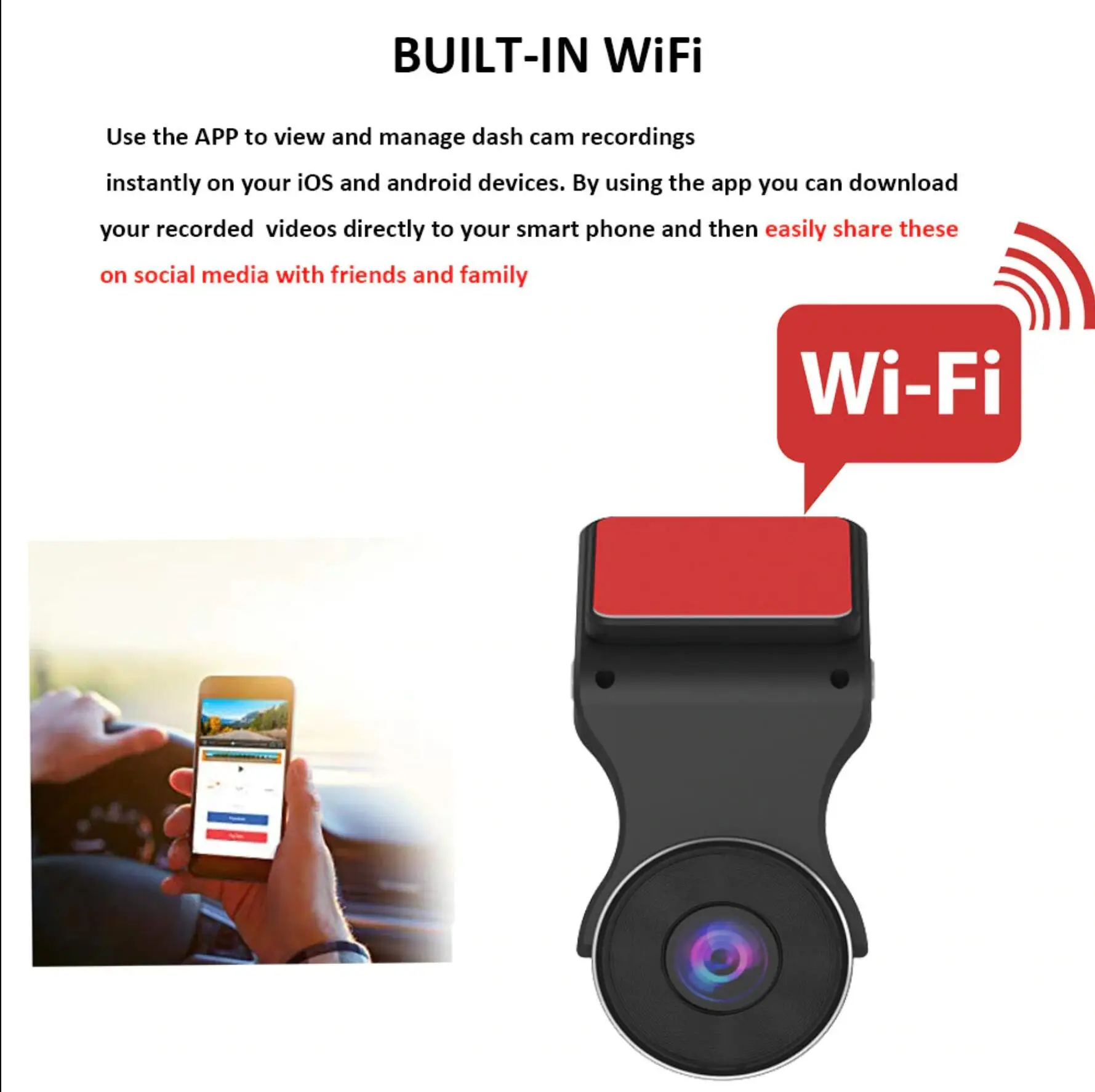 Conkim видеорегистратор Автомобильная камера WIFI DVR gps Logger 1080 P Full HD регистраторы 2 0