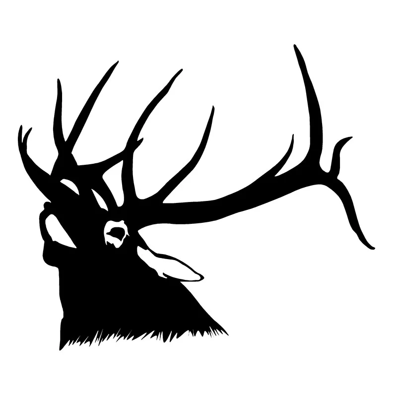 

40625# Die-Cut Vinyl Decal Bull Elk Bugle Car Sticker Waterproof Auto Decors on Car Body Bumper Rear Window