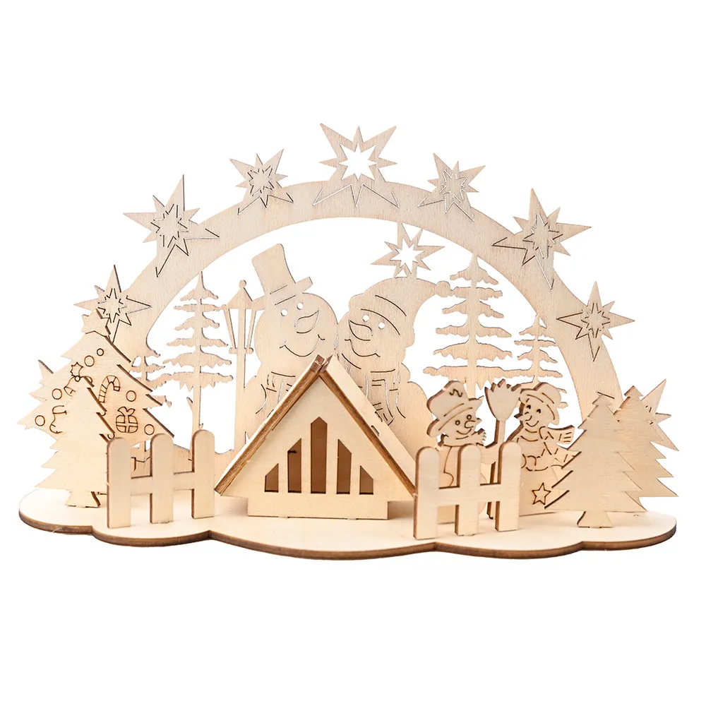 Высокое качество красивые новые рождественские деревянные украшения для дома