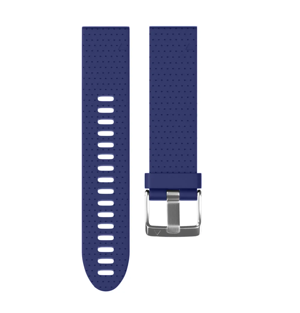 Dark Blue A Ремешок для Garmin Fenix 5s ремешок для часов спортивные умные часы чистый цвет легко демонтировать 20 мм силиконовый ремешок для часов Черная/серебряная пряжка - Цвет: Dark Blue A
