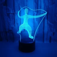 abstract tai chi 3d night light colorful illusion lamp touch remote led visual light 3d table lamp bedroom home decor xmas gift