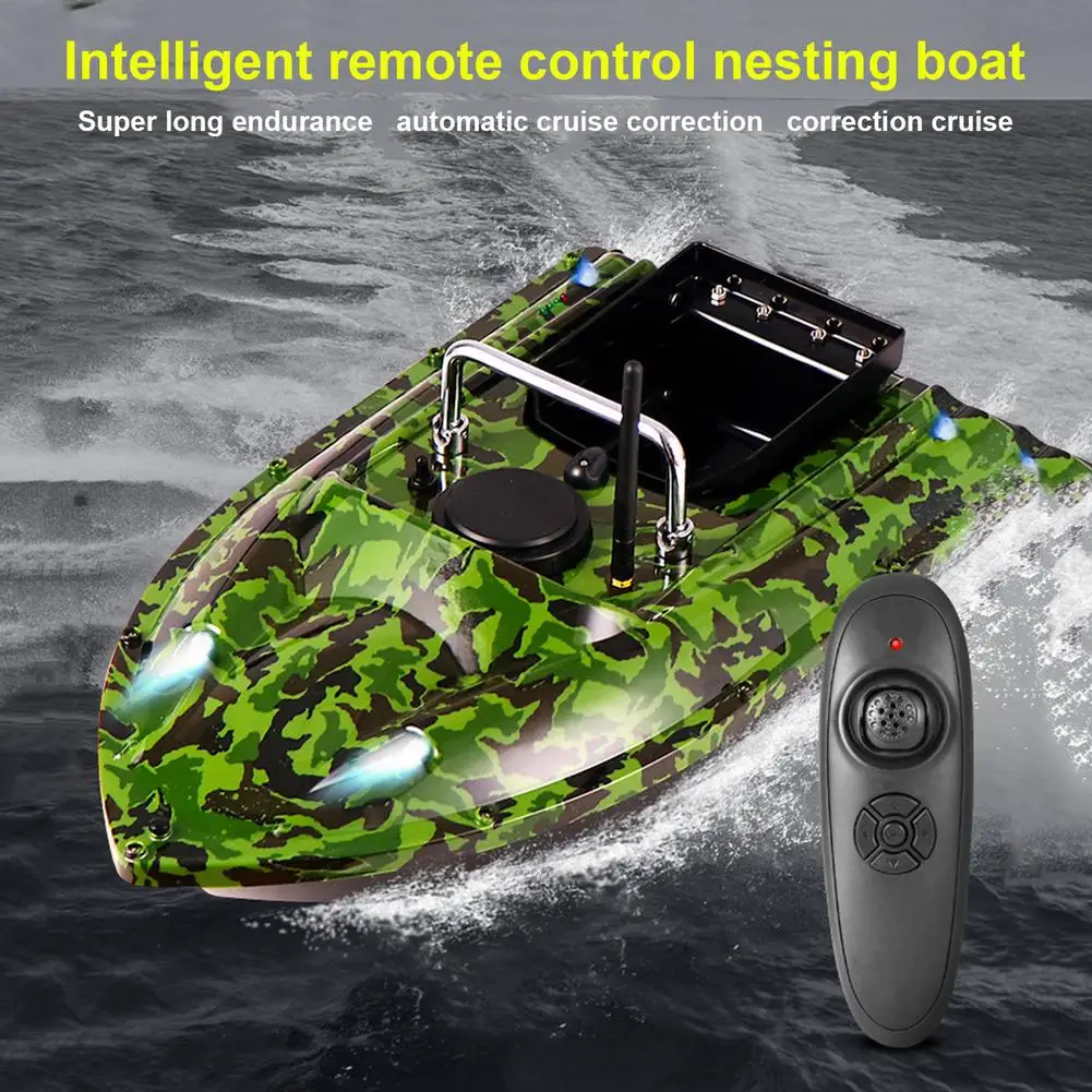 

Remote Control Fishing Bait Boat 500m Anti-interference Fishing Intelligent Nesting Boat Auto Cruise Control RC Toys For Fishing
