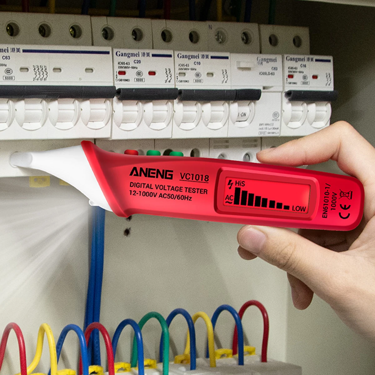 VC1018 Бесконтактный ЖК-дисплей цифровой Напряжение Тесты er 12-1000V ручка AC/DC