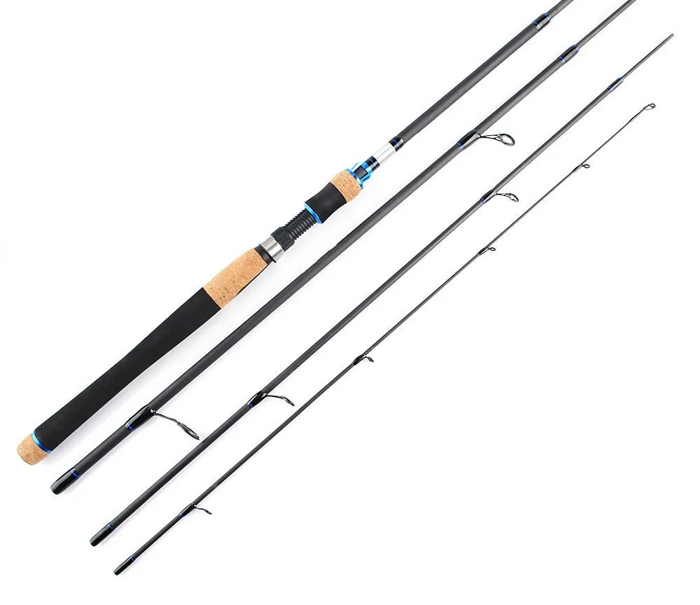 

FISH KING Fishing Rod 2.1m 2.4m 2.7m 4 Section Carbon Spinning Lure Fishing Rod 5-20g/10-30g/15-40g For Squid Pike Fishing pole