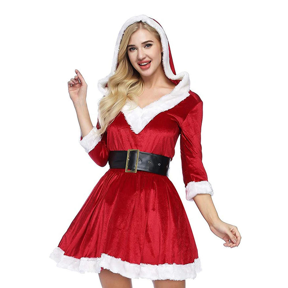 Snailify Mrs Claus костюм Санта Клауса Детский наряд Клаус платье комплект из 2 частей