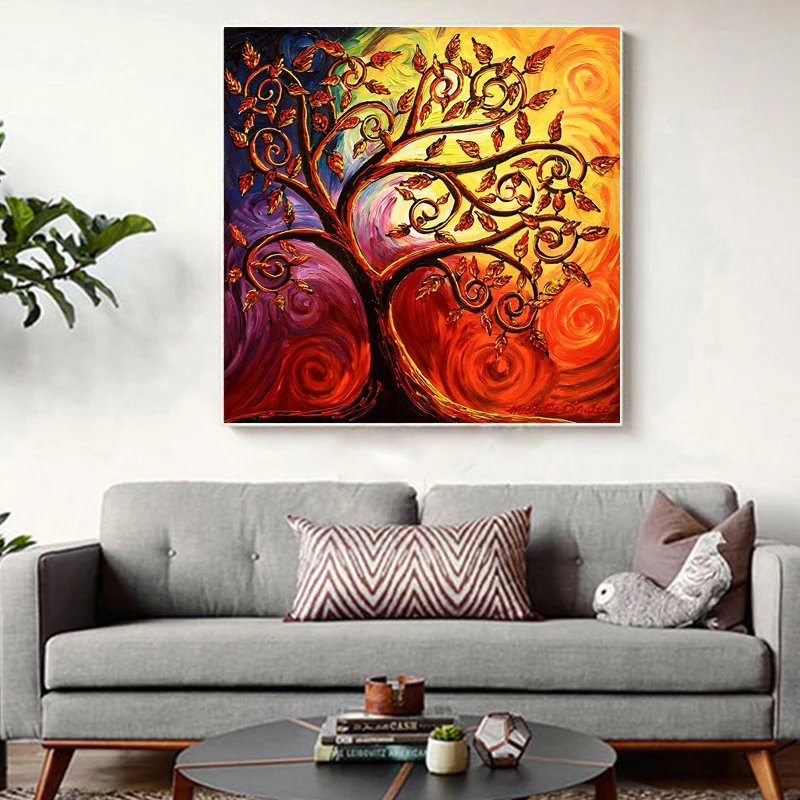 Картина маслом абстрактная на холсте Настенная картина для домашнего декора