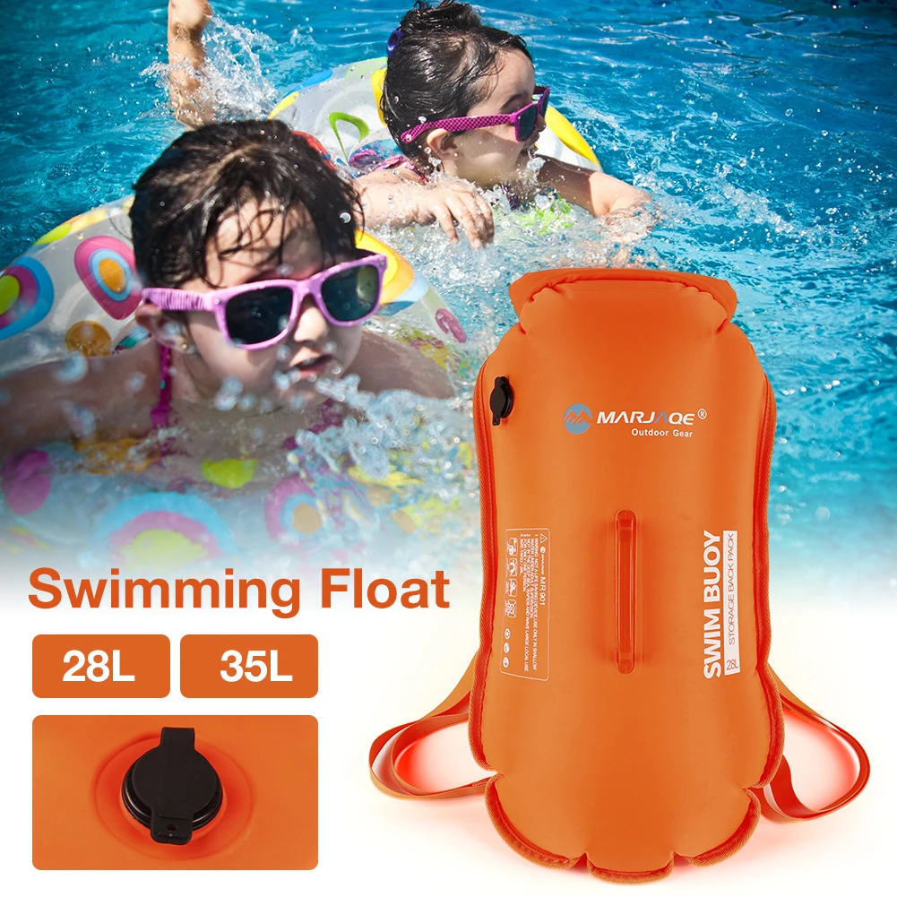 

20L 28L 35L Double Airbag Backpack Swim Buoy Waterproof Dry Bag Swim Safety Float Detachable Backpack For Rafting